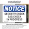 Signmission Security Check Bag Check In Progress OSHA Notice Sign, Vinyl Decal, 10in W x 7in L, 2PK OS-2PACK-NS-D-710-L-18270 - alternate 6